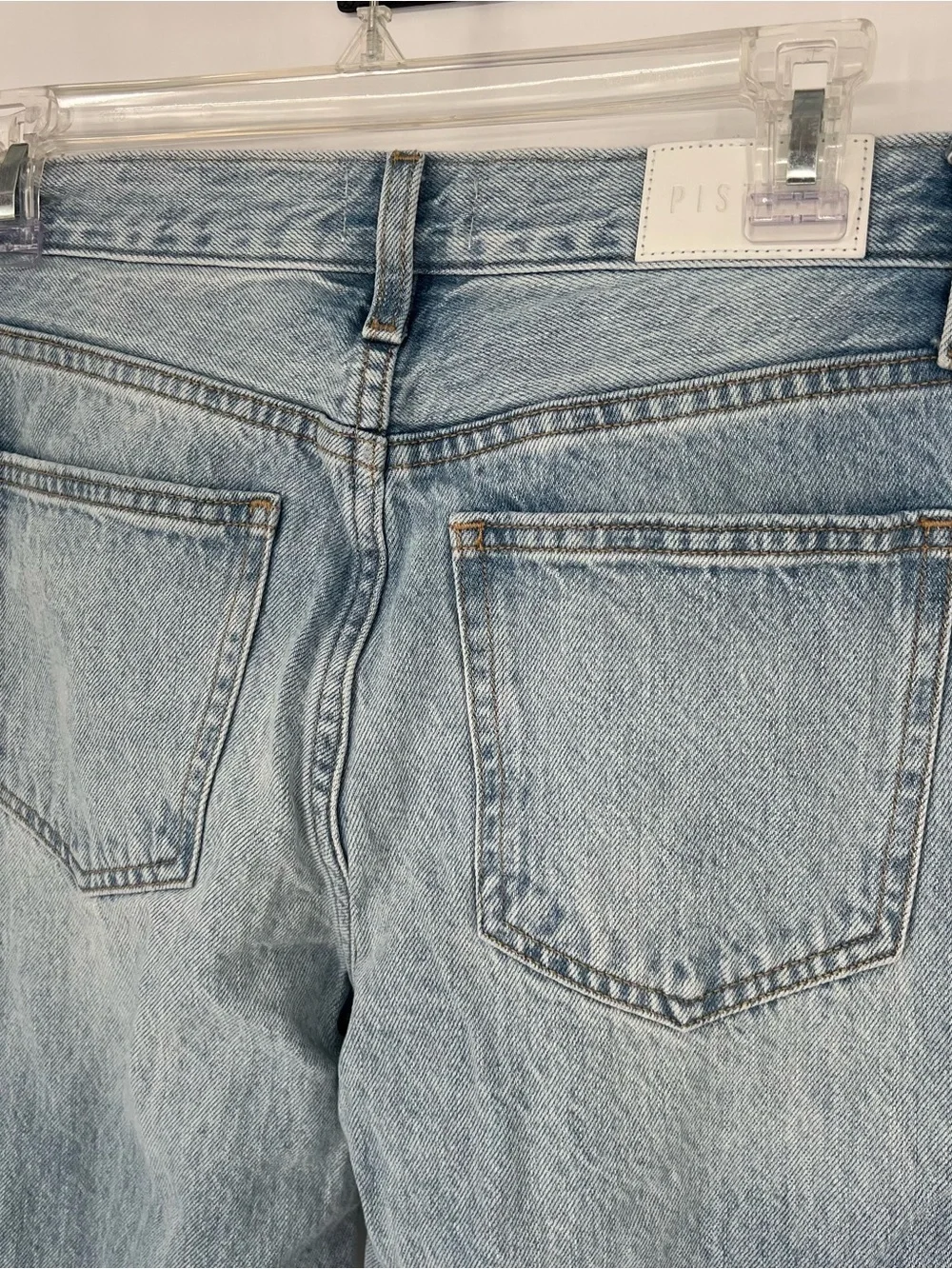Pistola Lexi Mid-Rise Bowed Straight-Leg Jeans 25 Vintage Wash - Picture 8 of 15